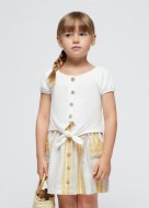 MAYORAL lühikeste varrukatega t-särk 6G, natural, 3086-32