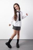 COCCODRILLO pikkade varrukatega särk BACK TO SCHOOL GIRL, valge, WC5140102BSG-001-164, 164 cm