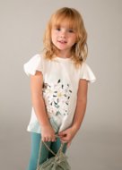 MAYORAL lühikeste varrukatega t-särk + retuusid, mint, 3.724-86, 140 cm