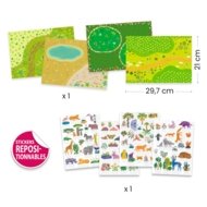 DJECO loovuskomplekt Lift-up Stickers – Loomad, DJ00044