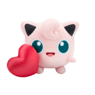 POKEMON plüüsist mänguasi Jigglypuff südamega, 20 cm, PKW3665