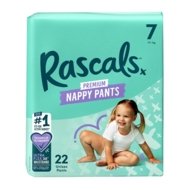 RASCALS püksmähkmed, 7 suurus, 17 kg+, 22 tk.