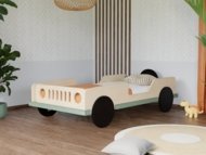 BENLEMI lastevoodi-džiip BEEP, 80x160 cm., White, JP-0063/80X160-BIL