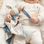 SARO kaisuloom COTTON BUNNIES, Dusty blue, 13341