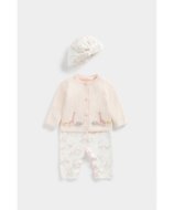 MOTHERCARE pükskostüüm, kardigan + beebimüts, EB419