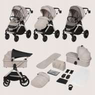 LIONELO universaalne käru LAYLA 2in1, Beige sand, LO-LAYLA 2IN1
