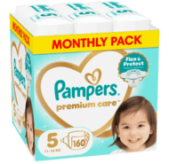 PAMPERS mähkmed Premium Care Monthly, 5 suurus, 11-16kg, 156 vnt., 80883550