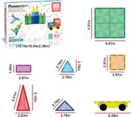 PICASSO TILES magnetkonstruktor 1 autoga 63 tk., PT63