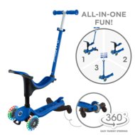 GLOBBER tõukeratas Go Up Sporty Lights 360°, tumesinine, 456-600 S