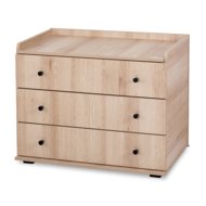 KLUPŚ lastevoodi koos kummutiga COMPACT 3in1, 120x60 cm., Beech