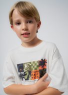 MAYORAL lühikeste varrukatega t-särk 7D, kreemi värv, 6038-57