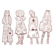 DJECO värvimiskomplekt Les demoiselles – Nina & friends, DJ09548