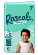RASCALS mähkmed, 7 suurus, 17 kg+, 26 tk.