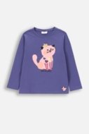 COCCODRILLO t-shirt HEARTS GIRL KIDS, tumesinised, ZC4143102HGK-015-122, 122 cm
