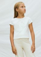 MAYORAL lühikeste varrukatega t-särk, natural, 6.002-91, 128  cm