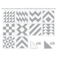 SUNTA kolmnurkadega puslematt Mix and Match, 1018B3-C