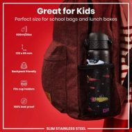 ION8 roostevabast terasest veepudel, Spaceships, 600 ml., I8SS600PKSPACE