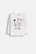 COCCODRILLO t-särgid HAPPY PUPPY GIRL NEWBORN, valge, ZC5143102HGN-001-086, 86 cm