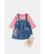 MOTHERCARE pitkähihaiset t-paida, sarafan ja sukapüksid, FD158 