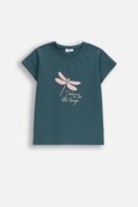 COCCODRILLO t-shirt EVERYDAY GIRL A, green, ZC5143221VGA-011-128, 128 cm