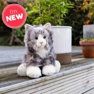 ANIMIGOS pehme mänguasi Grey Fluffy Cat, 26cm, 38604