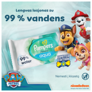 PAMPERS niisked salvrätikud HARMONIE AQUA PAW PATROL, 3x48 tk.