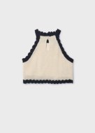 MAYORAL varrukateta pluus, bone-black, 6.021-35, cm