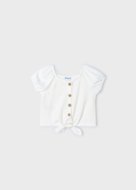 MAYORAL lühikeste varrukatega t-särk 6G, natural, 3086-32