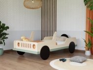 BENLEMI lastevoodi-džiip SAFARI, 80x160 cm., Sage green, JP-0064/80X160-SAL