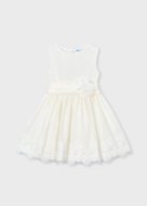 MAYORAL varrukateta kleit, natural, 3.914-42, 92  cm