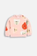 COCCODRILLO sweatshirt CUTE GIRL NEWBORN, powder pink, ZC4132602CGN-033-086, 86 cm