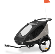 HAUCK käru/jalgrattahaagis 2 lapsele DRYK DUO PLUS, Black, 515051