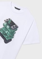 MAYORAL lühikeste varrukatega t-särk, white, 6.033-19, 128  cm