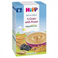 HiPP 5-vilja piimapudrupulber kuivatatud ploomiga 250g 6kuud+ 2918