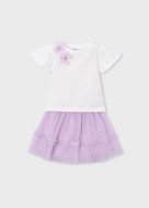 MAYORAL lühikeste varrukatega t-särk + seelik, mauve, 3.946-81, 122  cm