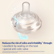 CANPOL BABIES pudelilutid kiire NATURAL SHAPE Anti-colic, keskmise vooga, 6m+, 2 tk., 21/752