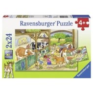 RAVENSBURGER PUZZLE pusle Päev talus, 2x24 tk, 09195 9