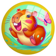 JOHN Capybara vinüülpall, 230 mm, 50166