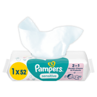 PAMPERS niisked salvrätikud SENSITIVE, 52 tk.