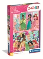 CLEMENTONI LASTELE PUZZLE Disney Princess 2025, 2x60 tk,, 24824