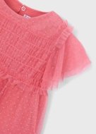 MAYORAL lühikeste varrukatega kleit, camellia, 3.917-82, 92  cm