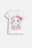 COCCODRILLO t-shirt EVERYDAY GIRL A, white, ZC5143227VGA-001-098, 98 cm