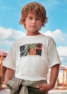 MAYORAL lühikeste varrukatega t-särk 7D, kreemi värv, 6038-57