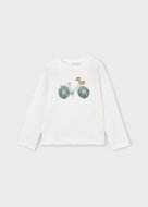 MAYORAL pikkade varrukatega t-särk, natural, 3.019-12, 98  cm