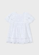 MAYORAL lühikeste varrukatega kleit, white, 3.923-81, 92  cm