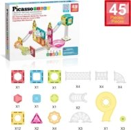 PICASSO TILES magnetkonstruktor Marble Run 45 tk., PTMG45