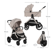 LIONELO universaalne käru LAYLA 2in1, Beige taupe, LO-LAYLA 2IN1