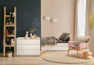 KLUPŚ lastetuba koos komoodiga COMPACT 3in1, 120x60 cm., White