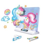 3D joonistamis- ja kirjutamistahvel valgusega, roosa, 2410K0092