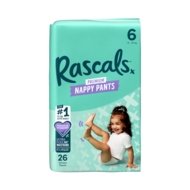 RASCALS püksmähkmed, 6 suurus, 15-20 kg., 26 tk.